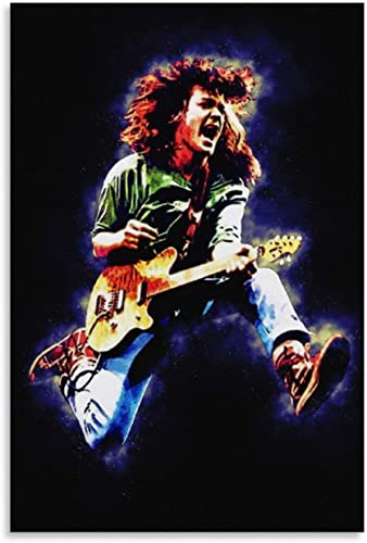 LBMED GemäLde Auf Leinwand Eddie Van Halen für modernes Familiendekor Wandkunst Malerei Poster Druckt Bilder 23.6"x35.4"(60x90cm) Kein Rahmen von LBMED