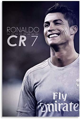 LBMED Leinwand Bilder Kunst Cristiano Ronaldo Der Beste Fußball für die Familiendekoration Malerei Poster Druckt Gedruckte 19.7"x27.6"(50x70cm) Kein Rahmen von LBMED