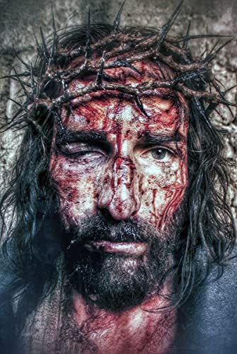 LBMED Leinwand Bilder Kunst Jesus Gesicht mit Blut für Wohnzimmerdekoration Malerei Poster Druckt Gedruckte 15.7"x23.6"(40x60cm) Kein Rahmen von LBMED