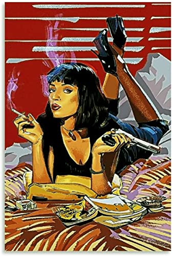 LBMED Leinwand Bilder Kunst Pulp Fiction Tarantino Modern Wall Street für Familiendekor Malerei Poster Druckt Gedruckte 19.7"x27.6"(50x70cm) Kein Rahmen von LBMED