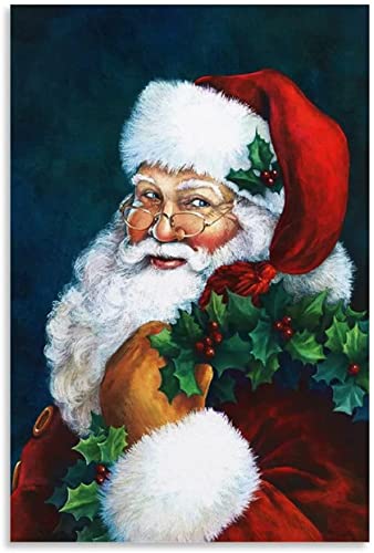 LBMED Leinwand Bilder Kunst Weihnachtsschmuck für den Weihnachtsmann Poster für die Dekoration des Esszimmers Malerei Poster Druckt Gedruckte 19.7"x27.6"(50x70cm) Kein Rahmen von LBMED