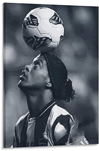 LBMED Leinwand Malerei Bild Tolles klassisches Ronaldinho-Poster für die Schlafzimmerdekoration Poster Wandkunst Bilder Und Drucke 19.7"x27.6"(50x70cm) Kein Rahmen von LBMED