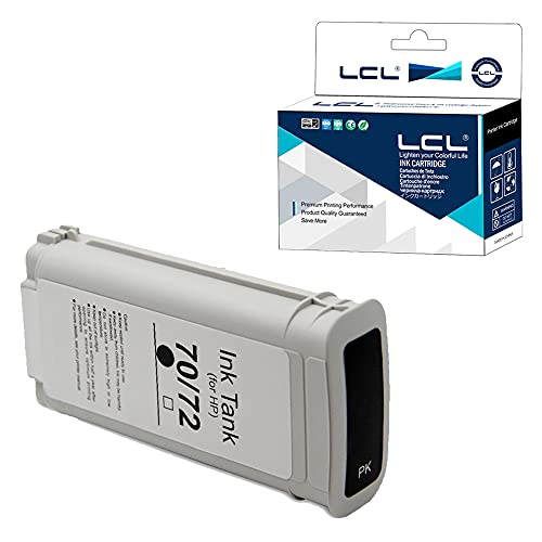 LCL Kompatibel Tintenpatrone 70 C9449A 135ML High Yield Pigment (Bild Schwarz) Ersatz für Designjet Z2100 Z3100 Z3100PS Z3200 Z3200PS Z5200 Z5400 von LCL