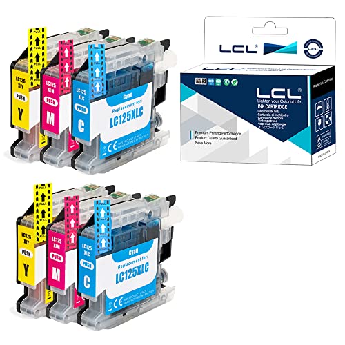 LCL Kompatibel Tintenpatrone LC125 LC125XL LC125XLC LC125XLM LC125XLY (2Cyan 2Magenta 2Gelb) Ersatz für Brother J6520DW/J6720DW J6920DW MFC-J4410DW/J4510DW/J4610DW /J4710DW DCP-J4110DW von LCL