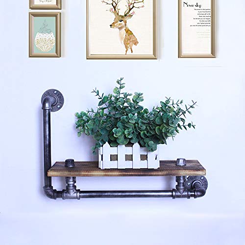 LCYFBE Regale für die Wand, American Country Style Schweberegale Vintage industrielle Wandregal Industrial Regal Pipe Display Rack Retro Iron Wandmontage Bücherregal Rohr Regale Vintage Shelves von LCYFBE