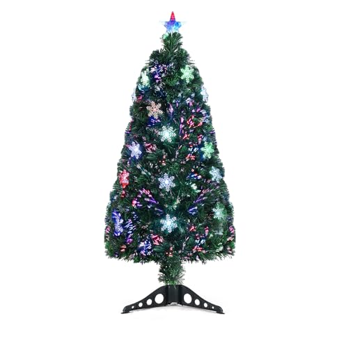 LEADZM 90cm Künstlicher Weihnachtsbaum mit Beleuchtung 12 LEDs, Tannenbaum künstlich mit Metallständer, Christbaum, PVC, für Zuhause, Büro, Geschäfte und Hotels (90cm, Grün mit 12 LEDs) von LEADZM