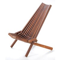 LECO Holzliegestuhl MIRA – Klappbarer Gartenstuhl aus wetterfestem Hartholz – Akazienholz FSC® 100% von LECO