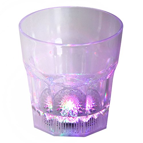 LED-Highlights Led Glas Becher Cocktailglas 250 ml Led Farbwechsel bunt mit Batterie wechselbar Bar Kunststoff Trinkglas beleuchtet Cocktail von LED-Highlights