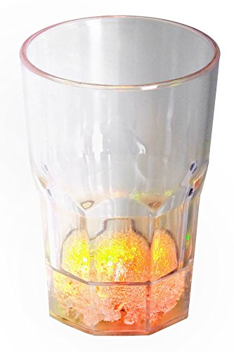 LED-Highlights Led Glas Becher Cocktailglas 400 ml Farbwechsel bunt Batterie wechselbar Bar Kunststoff Led Trinkglas beleuchtet leuchtendes Glas Leuchtglas von LED-Highlights