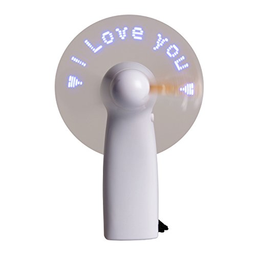 LED Ventilator "I love you" mit 11 blauen LED, Handventilator, Leuchtventilator von LED-Highlights
