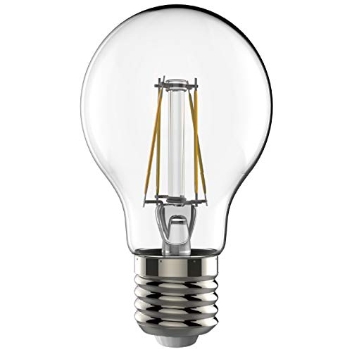 proventa® LED-Filament-Leuchtmittel Birne | dimmbar | E27 | 7 Watt (ersetzt 60 Watt) | 806 Lumen | 2.700 K warmweiß | 360° Abstrahlwinkel | Form A60 | Glas klar | Glühfaden | Retrofit | Fadenglühbirne von LED's light