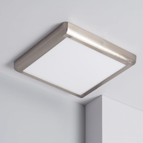 LEDKIA LIGHTING LED-Leuchte 24W Eckig Metall 300x300 mm Design Silber Warmweiß 2800K - 3200K von LEDKIA LIGHTING