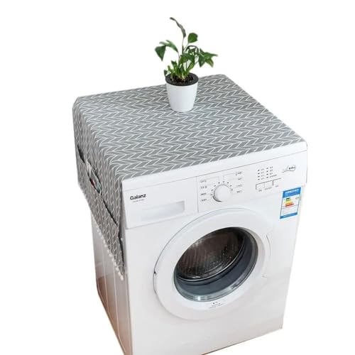 LEEQ Kühlschrank Staubschutz - Waschmaschinenbezug 130 * 55cm, Kühlschrank Staubschutz mit Aufbewahrungstasche, Staubschutzhülle für Kühlschrank Trockner Waschmaschine von LEEQ