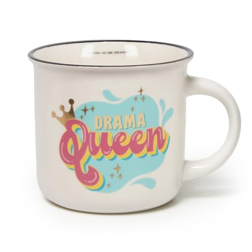 Legami - Cuppuccino Tasse aus Porzellan New Bone China, Frühstückstasse, Kaffeetasse Tee, spülmaschinenfest, Durchmesser 10 cm, Fassungsvermögen 350 ml, Thema Drama Queen von LEGAMI