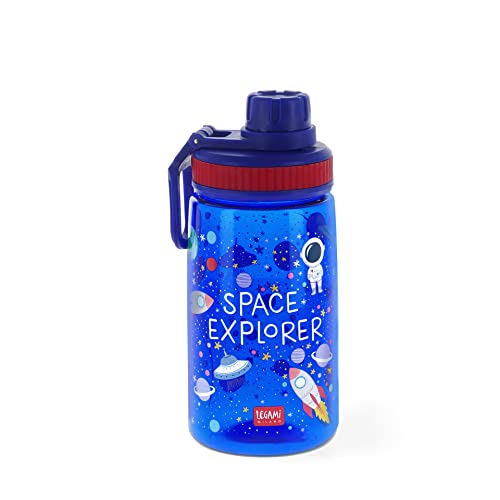 Legami - Trinkflasche für Kinder, leicht, luftdicht, BPA-frei, 400 ml, Thema Space von LEGAMI