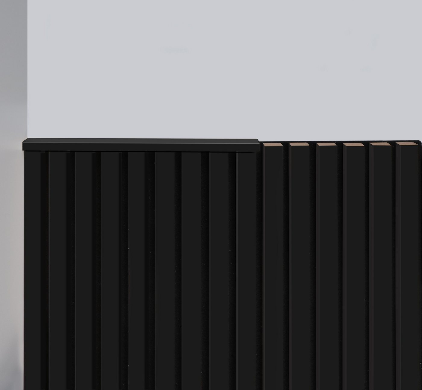 LEISTENHAMMER DER SOCKELLEISTEN SHOP Wandpaneel Einfassprofil für Wand Paneel Nalpa Schwarz, BxL: 2.4x240 cm, (1-tlg) von LEISTENHAMMER DER SOCKELLEISTEN SHOP