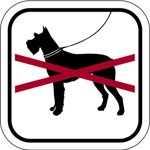 LEMAX® Hinweisschild, Hunde verboten/ 200 x 200 mm Alu glatt 0 200x200mm von LEMAX