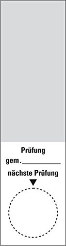 LEMAX® Kabel-Grundetikett,Prüfung gem.,schwarz/weiß,Folie,selbstklebend,95x25mm,60/Heft von LEMAX