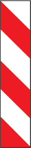 LEMAX® Schild Alu Warnmarkierung, weiß/rot rechtsweisend, reflektierend 705x141mm von LEMAX