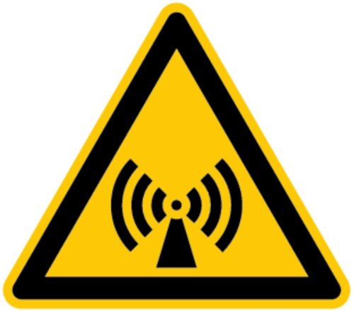 LEMAX® Warnschild, Warnung vor nicht ionisierender Strahlung W005 DIN EN ISO 7010 Kunststoff gelb/schwarz, 200mm von LEMAX