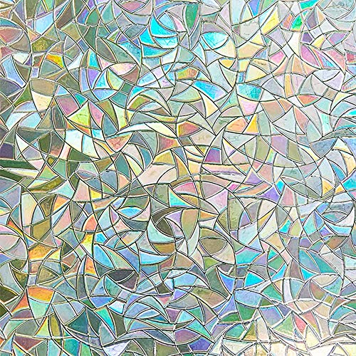 Lemon Cloud 3D Fensterfolie Regenbogeneffekt Dekorfolie Blickdicht Sichtschutzfolie Selbsthaftend Klebefolie Anti-UV 60x200cm von LEMON CLOUD