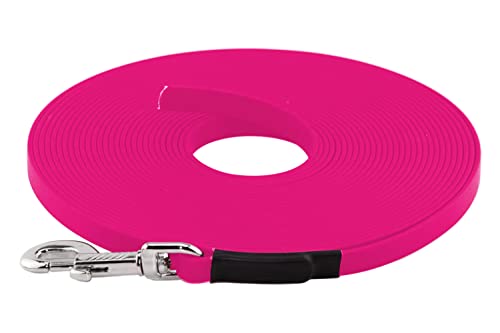 LENNIE BioThane Schleppleine, 10m, Magenta, 16mm für große Hunde, genäht von LENNIE