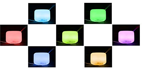 LEOFLA Aroma Diffuser 500 ml mit LED-Beleuchtung 7 Farben und Timer Luftbefeuchter von LEOFLA