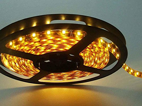 LEOFLA Streifen, warmes Licht, SMD 5050, Spule, Klebeband, 5 m, 300 gelbe LEDs, variabel, Media von LEOFLA