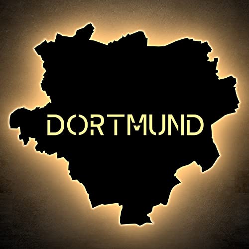Led "Dortmund" personalisiert mit Wunschtext Lasergravur Schlummerlicht für Schlafzimmer Wohnzimmer Geschenk von LEON FOLIEN