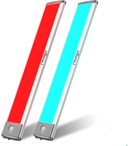 LEPOTEC RGB-Schrankleuchte mit Bewegungsmelder und Magnet, Innenbeleuchtung mit dimmbarer Helligkeit für Zuhause, Schrank, Küche, Schlafzimmer, Spielzimmer, Camping usw, 2 Stück von LEPOTEC