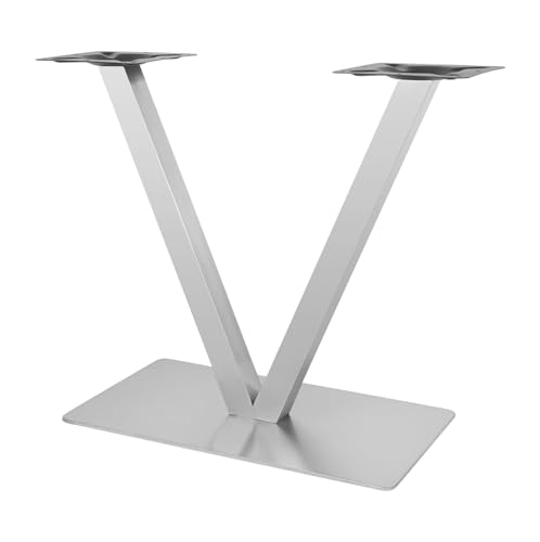 LGODDYS 70cm Tischbeine “V” Form Edelstahl Tischgestell Säulen Stahl Untergestell Rechteckig Bodenplatt Tischfußständer (“V” Form) von LGODDYS