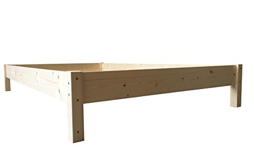 LIEGEWERK Futonbett Bett Holz 200x200 Massivholzbett Holzbett Doppelbett Bettgestell (200cm x 200 cm) von LIEGEWERK