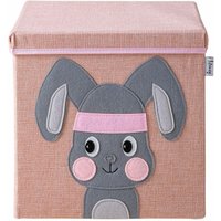Aufbewahrungsbox mit Deckel und Hase i Spielzeugbox mit Tiermotiv passend für Würfelregale i Ordnungsbox für das Kinderzimmer i Aufbewahrungskorb von LIFENEY