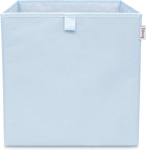 LIFENEY Aufbewahrungsbox einfarbig Hellblau I Spielzeugbox passend für Würfelregale I Ordnungsbox für das Kinderzimmer I Aufbewahrungskorb als Accessoire für dein Zuhause | 33x33x33 cm von LIFENEY