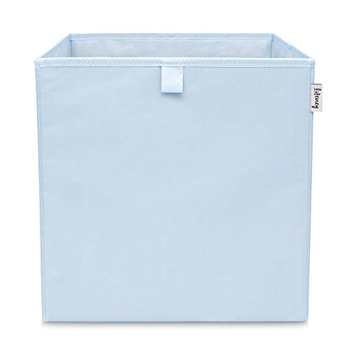 LIFENEY Aufbewahrungsbox einfarbig Hellblau I Spielzeugbox passend für Würfelregale I Ordnungsbox für das Kinderzimmer I Aufbewahrungskorb als Accessoire für dein Zuhause | 33x33x33 cm von LIFENEY