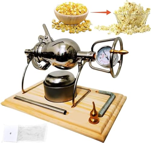 Hochdruck-Popcorn-Maschine, Hand-Popcorn-Maschine, traditionelle chinesische Popcorn-Maschine, Mini-Handkanonen-Lebensmittelverstärker aus Edelstahl(328ml) von LIGENZ