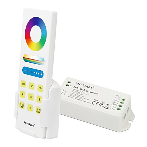 LIGHTEU, RGB Smart LED Steuersystem für RGB-Streifenlicht, DC 12V/24V max.15A Controller mit 2.4G Wireless Timing Funktion Fernbedienung, Milight, Fut043A von lighteu