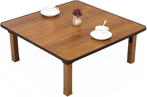 LIJBDDM Quadratischer faltbarer Tee-Couchtisch im japanischen Stil, niedriger Tisch, Esstisch, Arbeitszimmer, kleiner Schreibtisch, für Tatami, das auf dem Boden sitzt, Schlafzimmer, Erkerfenster von LIJBDDM
