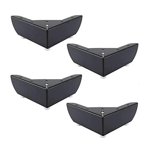 LIKERAINY Metall Beine Tischbeine Möbelfüße 50mm für Schränke Möbel Küche Füße Arbeitsplatte Schreibtisch Frühstück Sofa Bar Schreibtischfüße Schwarz 4er Set von LIKERAINY