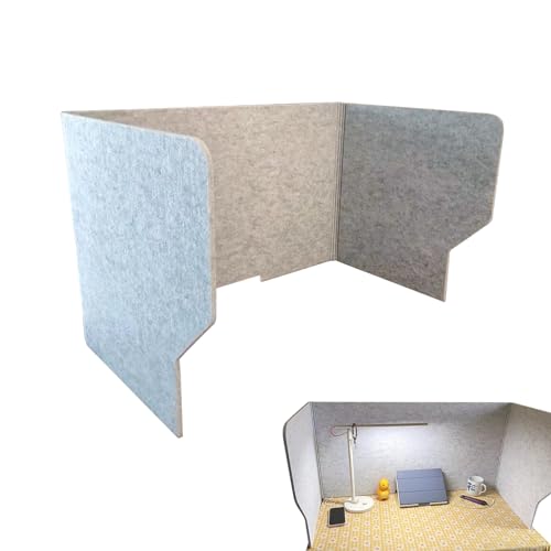 100 cm grauer Filz-Trennwand für den Schreibtisch, 100 cm, faltbar, für Klassenzimmer, Schreibtisch-Trennwand von LIKEUDO