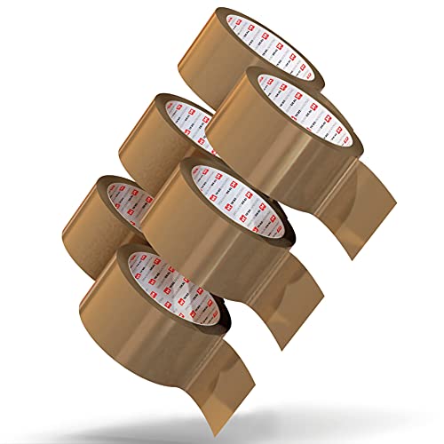LILENO HOME Klebeband Braun 50mm x 66m [12 Rollen] leise abrollend - Paketklebeband Braun - Breites Packband als Packing Tape-Set - Braunes Paketband als Paket Klebeband von LILENO HOME