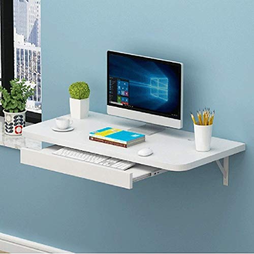 LIN HE SHOP Wand-Computer Laptop Schreibtisch Wandtisch PC Schreibtisch Küche Esstisch für Home Office, Kinder, Kinder Home Office Computertisch (Color : White, Size : 80CM) von LIN HE SHOP