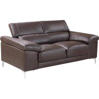 Ledersofa 2-Sitzer - Braun - SOLANGE von LINEA SOFA