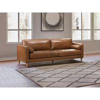 Sofa 3-Sitzer - 100 % Premium-Büffelleder - Braun - Vintage - BAROTA von LINEA SOFA
