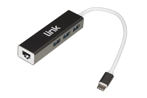 LINK USB-C-Hub mit 3 Anschlüssen, USB 3.0 + GIGABIT von LINK
