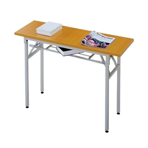 LIPPSYYDS Multifunktionstisch Computertisch, Lesetisch, weißer Rahmen, Langer Tisch, klappbarer Konferenztisch, Schulungstisch, einfacher Büroschreibtisch Tablett Bett (Color : Black, Size : A) von LIPPSYYDS