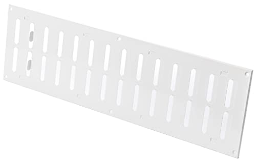 500x150mm Weiß Metall Lüftungsgitter mit Verschließbaren Lamellen - Abluftgitter - Gitter für Belüftung von LIRAST