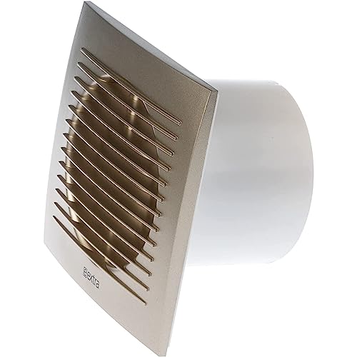 Ø 100mm Gold Badlüfter mit Timer und Feuchtesensor - Lüfter für Effiziente Belüftung im Bad Kuche WC von LIRAST