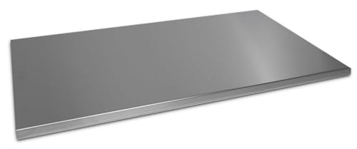 Plan Multifunktionale Platte - Schneidebrett aus Edelstahl Aisi 304 Abmessungen 100 x 55,5 x 2,5 cm mit rutschfesten Füßen von LISA Luxury IS an Attitude