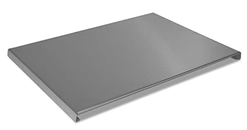 Plan Multifunktionale Platte - Schneidebrett aus Edelstahl Aisi 304 Abmessungen 40 x 55,5 x 2,5 cm mit rutschfesten Füßen von LISA Luxury IS an Attitude